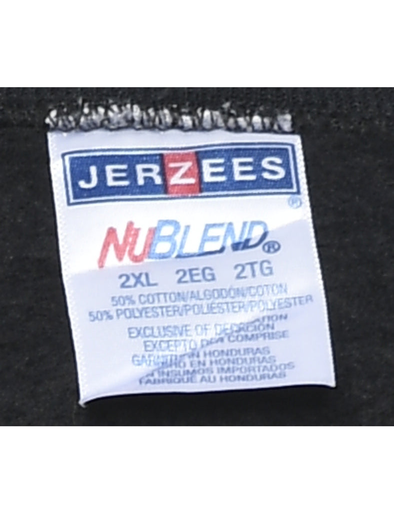 Santa Claus & Reindeer Design Green, Black & Red Christmas Sweatshirt - XXL