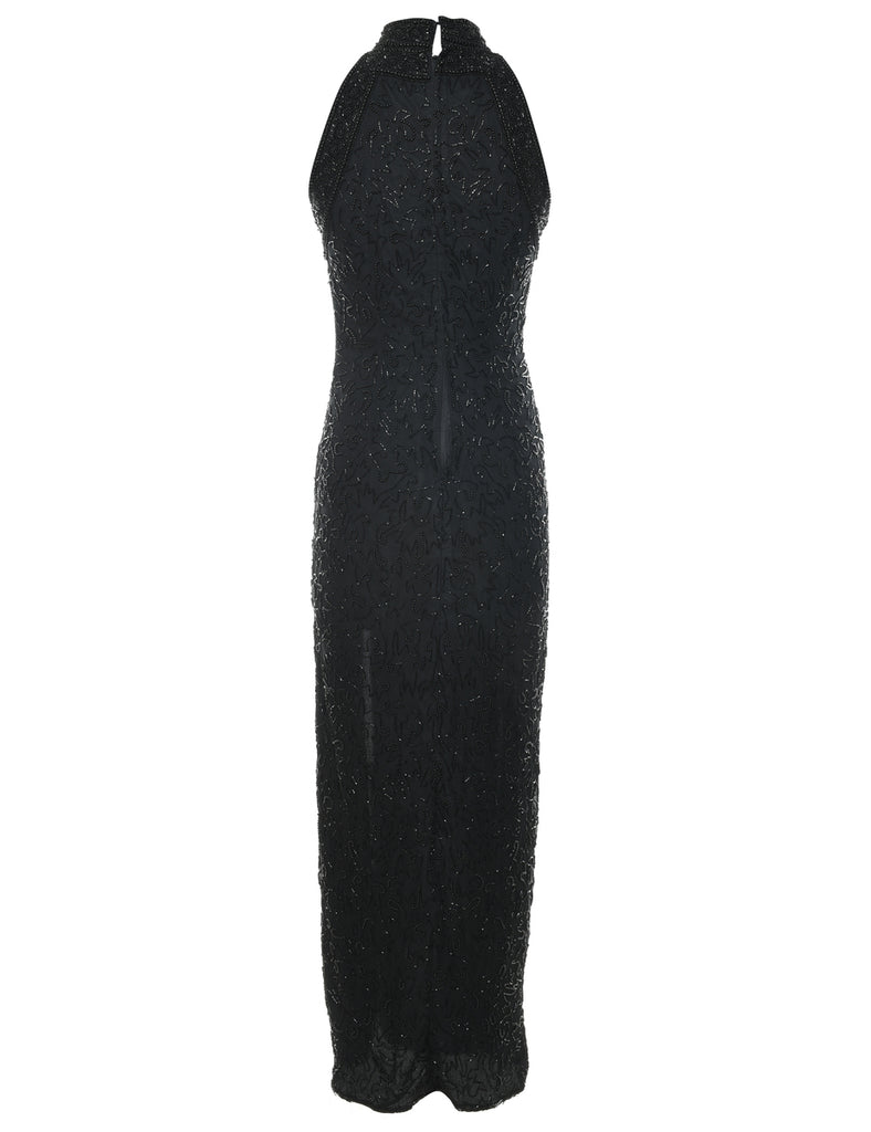 Sequinned Silk Party Dress - S
