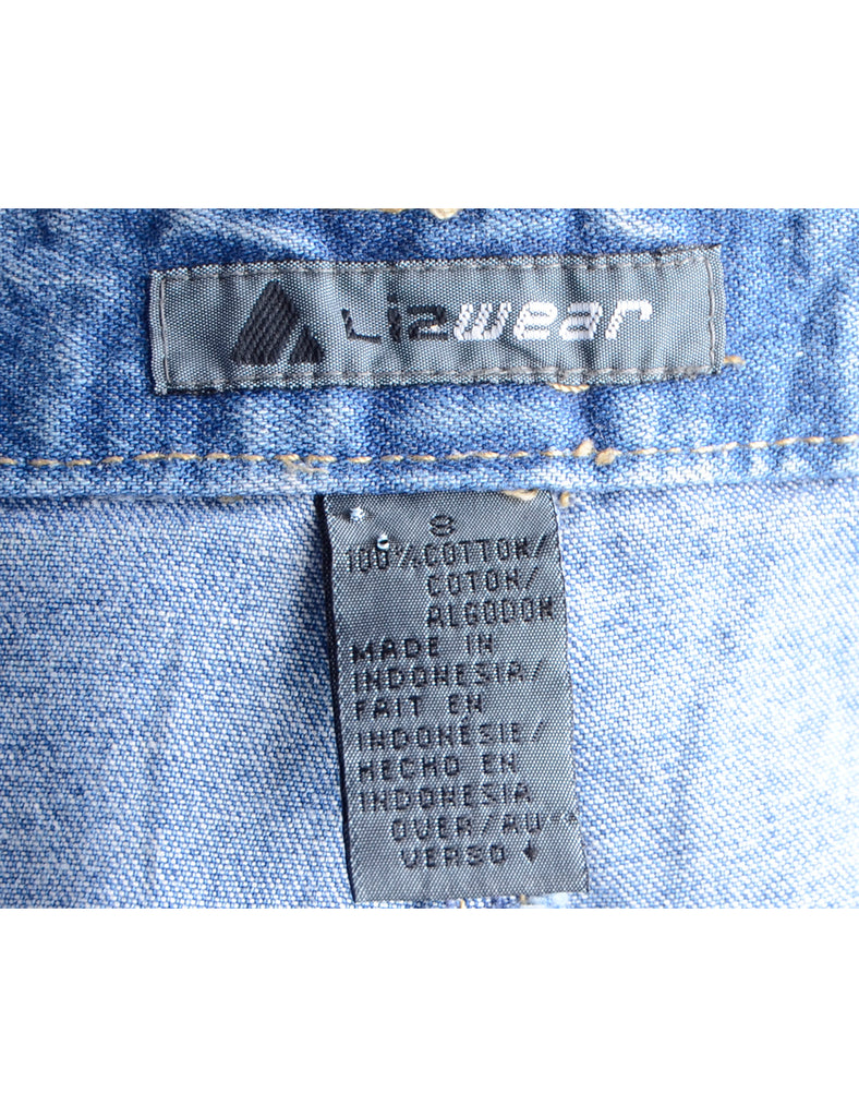 Beyond Retro Label Stone Wash Denim Skirt