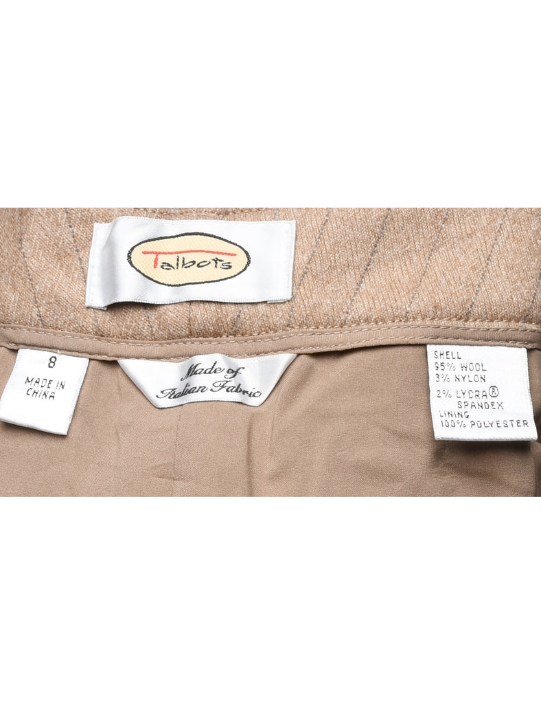 Striped Light Brown Trousers - W30 L32