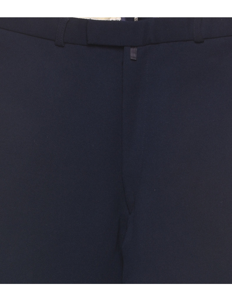 Tapered Navy Cropped Trousers - W35 L19