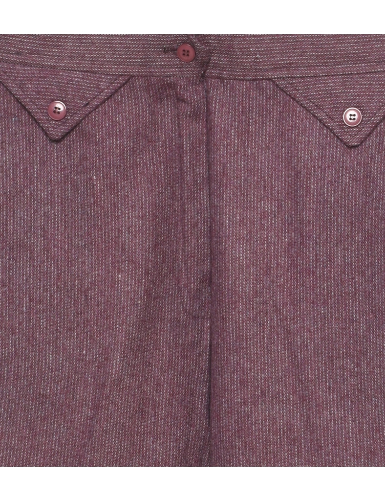 Tapered Plum Casual Trousers  - W30 L31