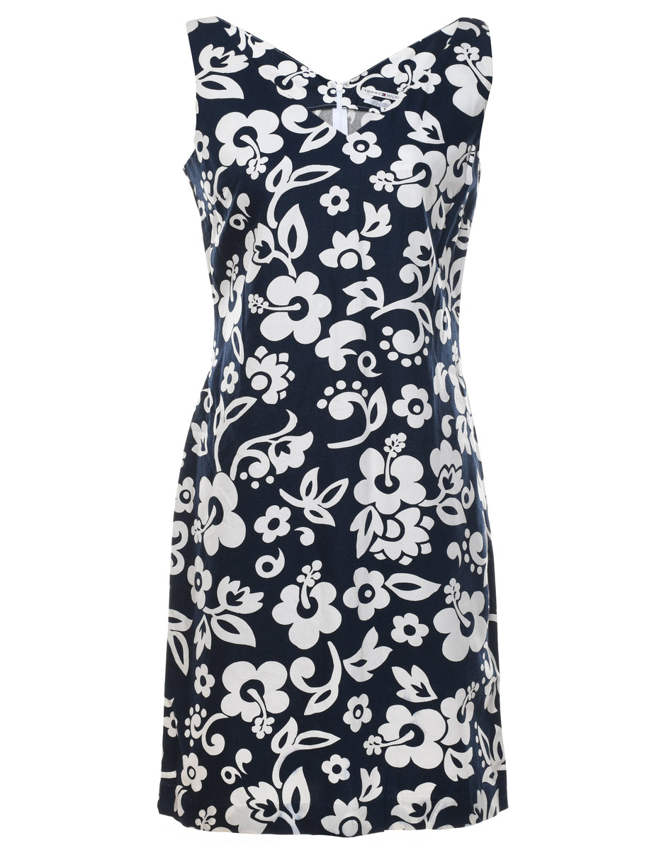 Women's Tommy Hilfiger Tommy Hilfiger Floral Mini Dress Blue, S | Beyond Retro Women's Tommy Hilfiger Tommy Hilfiger Floral Mini Dress Blue, S | Beyond Retro