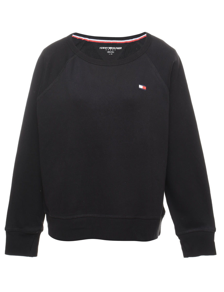 Tommy hilfiger black sweatshirt womens best sale