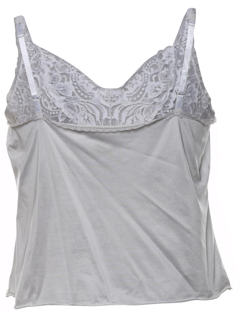 White Classic Lace Slip - L