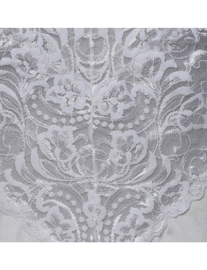 White Classic Lace Slip - L