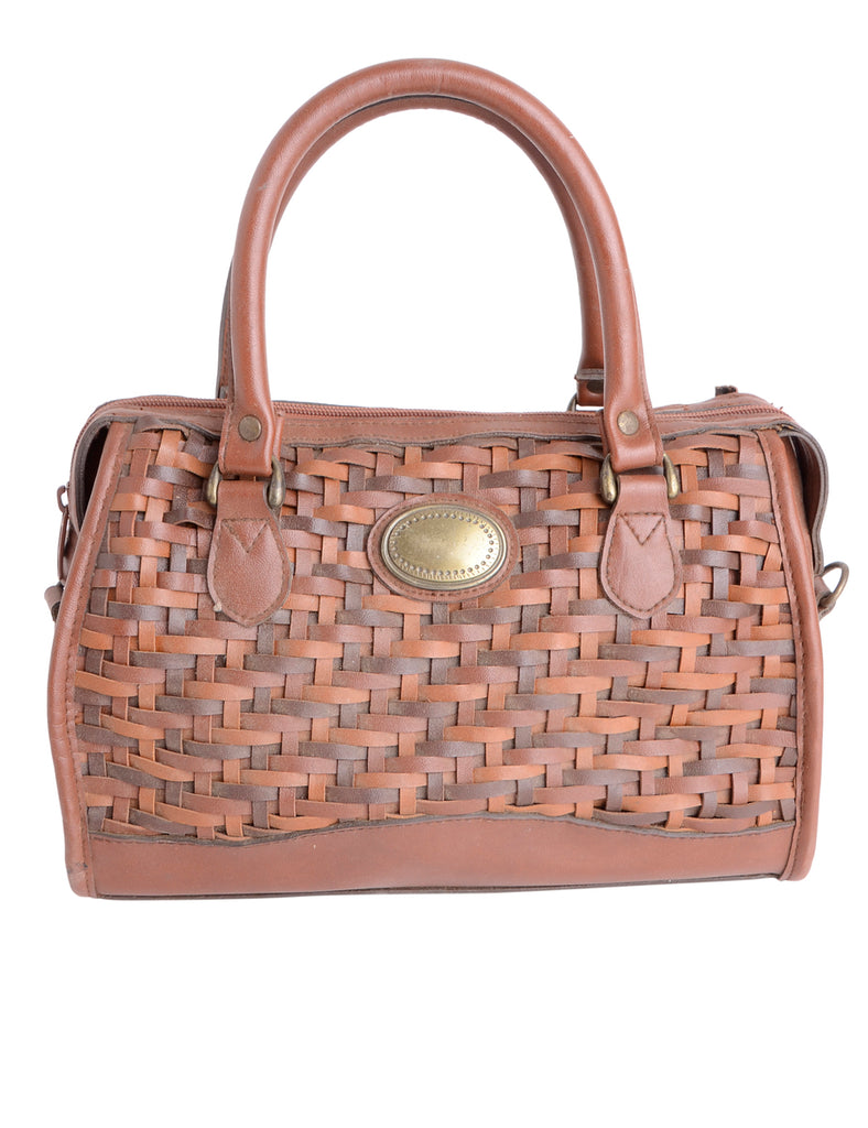 Beyond Retro Label Woven Leather Handbag