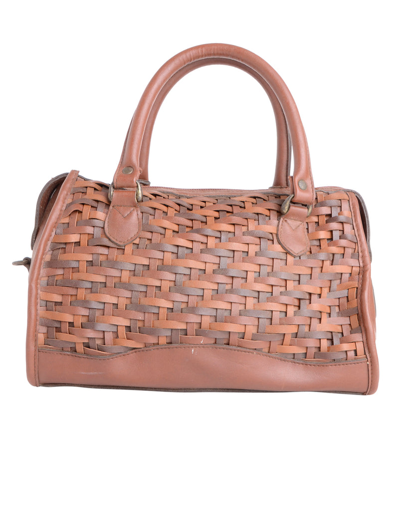 Beyond Retro Label Woven Leather Handbag