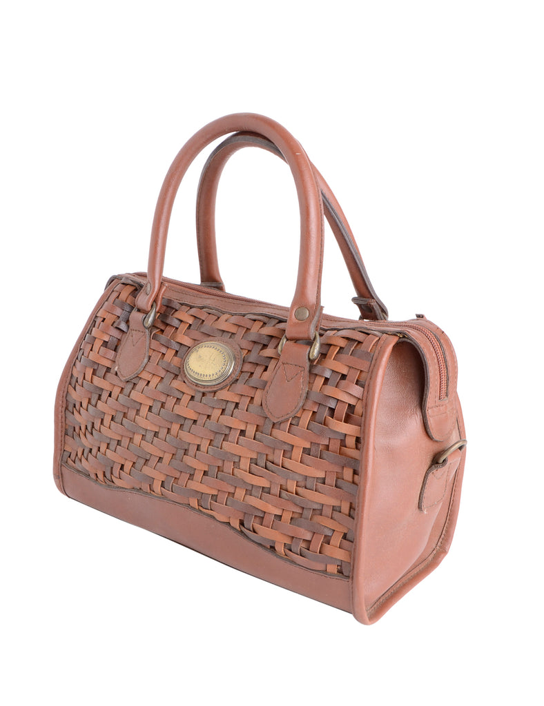 Beyond Retro Label Woven Leather Handbag