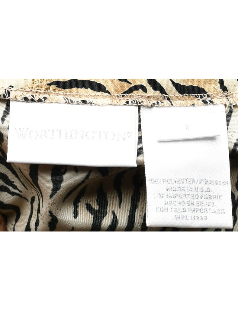 Wrap Front Pencil Skirt - M