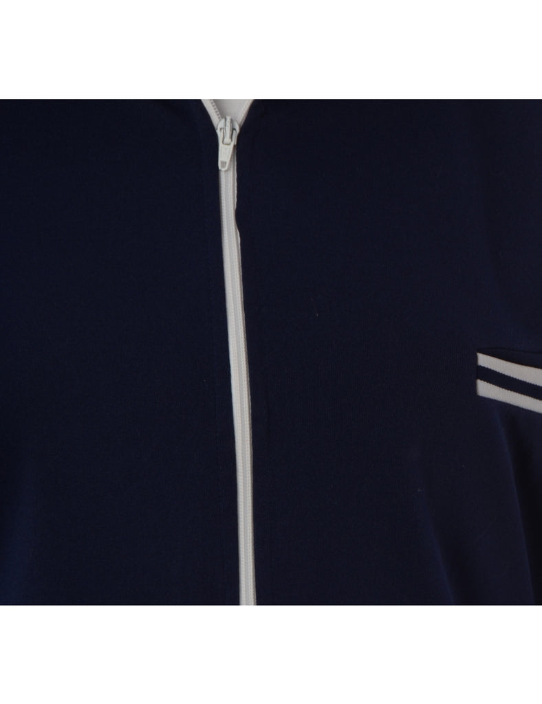 Beyond Retro Label Zip Front Track Jacket