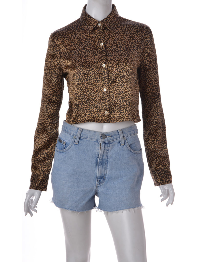 Cropped Long Sleeved Blouse - Blouses & Tops - Beyond Retro