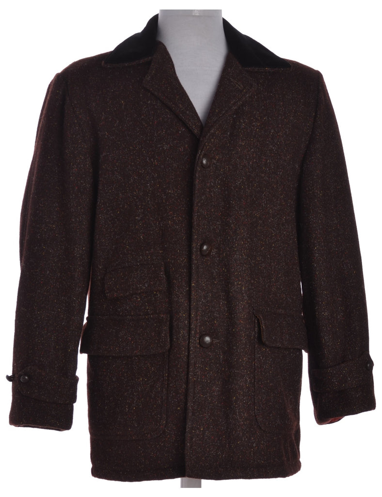 Brown Velvet Collar Coat - Coats - Beyond Retro