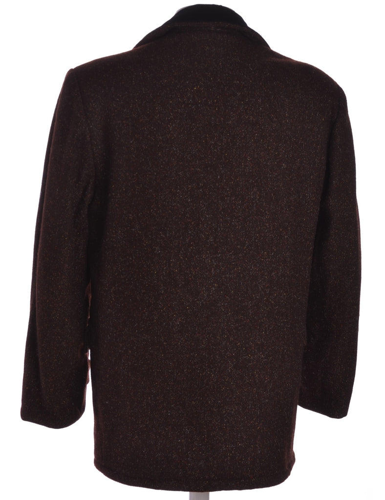 Brown Velvet Collar Coat - Coats - Beyond Retro