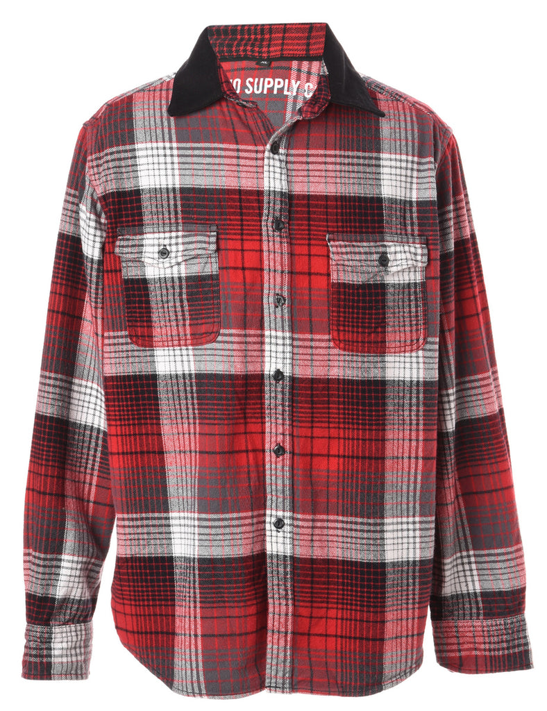 Beyond Retro Label Label Aiden Denim Collar Plaid Shirt