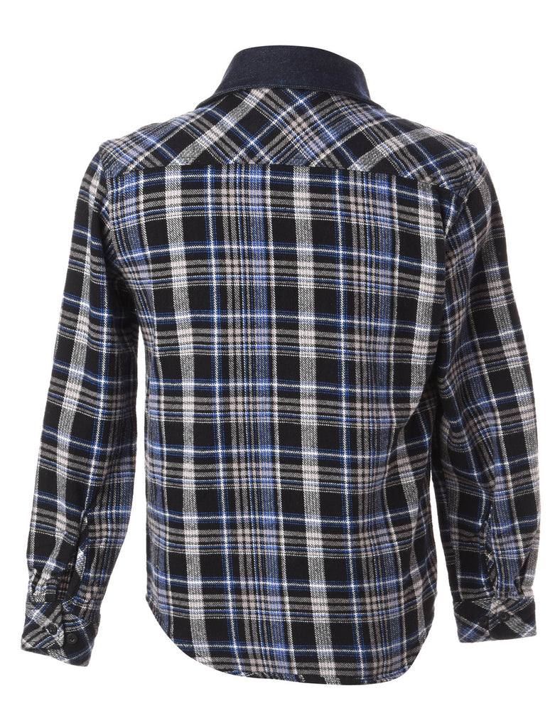 Beyond Retro Label Label Aiden Denim Collar Plaid Shirt