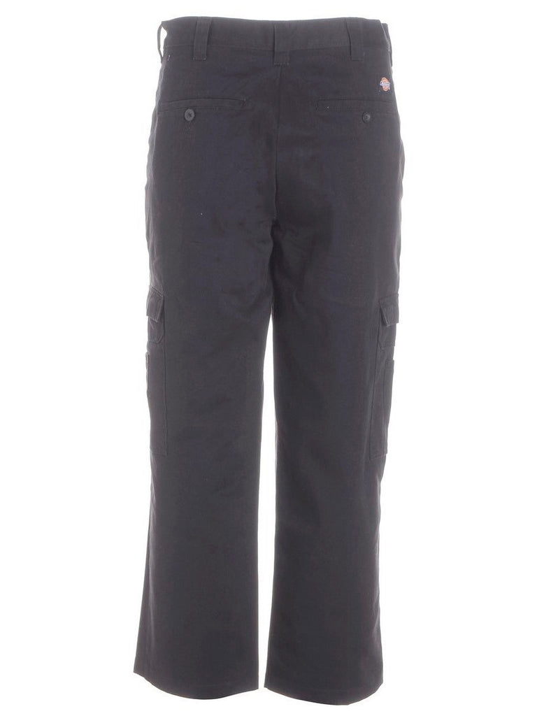 Beyond Retro Label Label Black Cropped Cargo Trousers