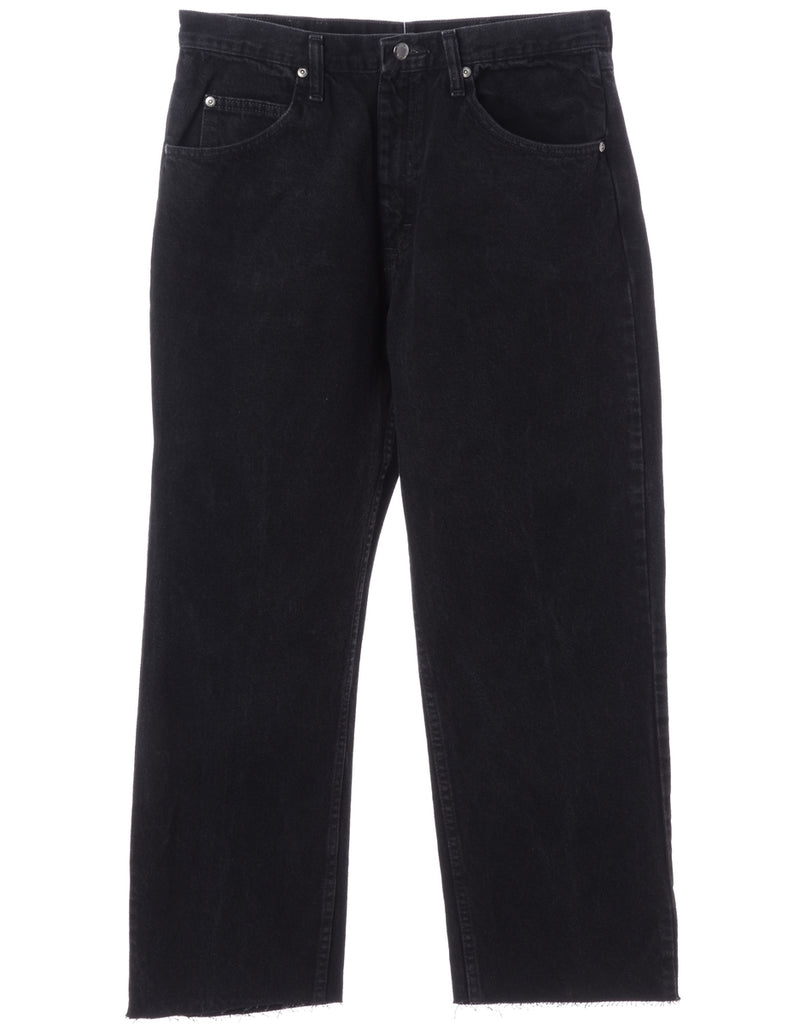 Label Black Cropped Jeans - Jeans - Beyond Retro