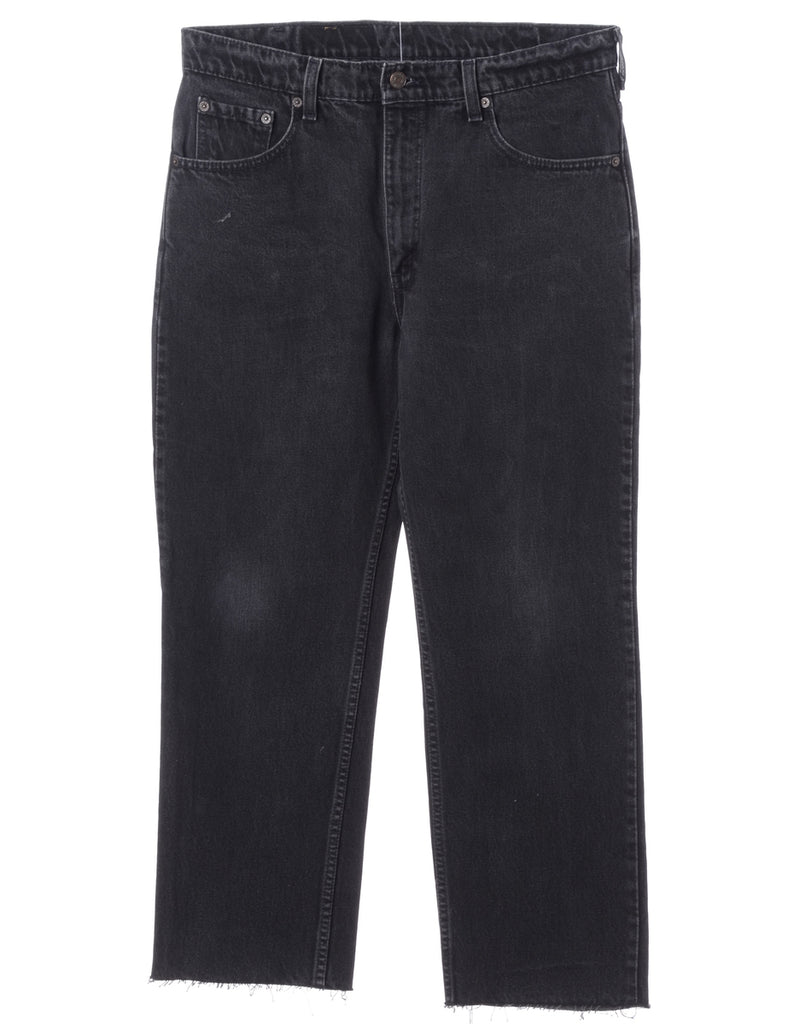 Label Black Cropped Jeans - Jeans - Beyond Retro