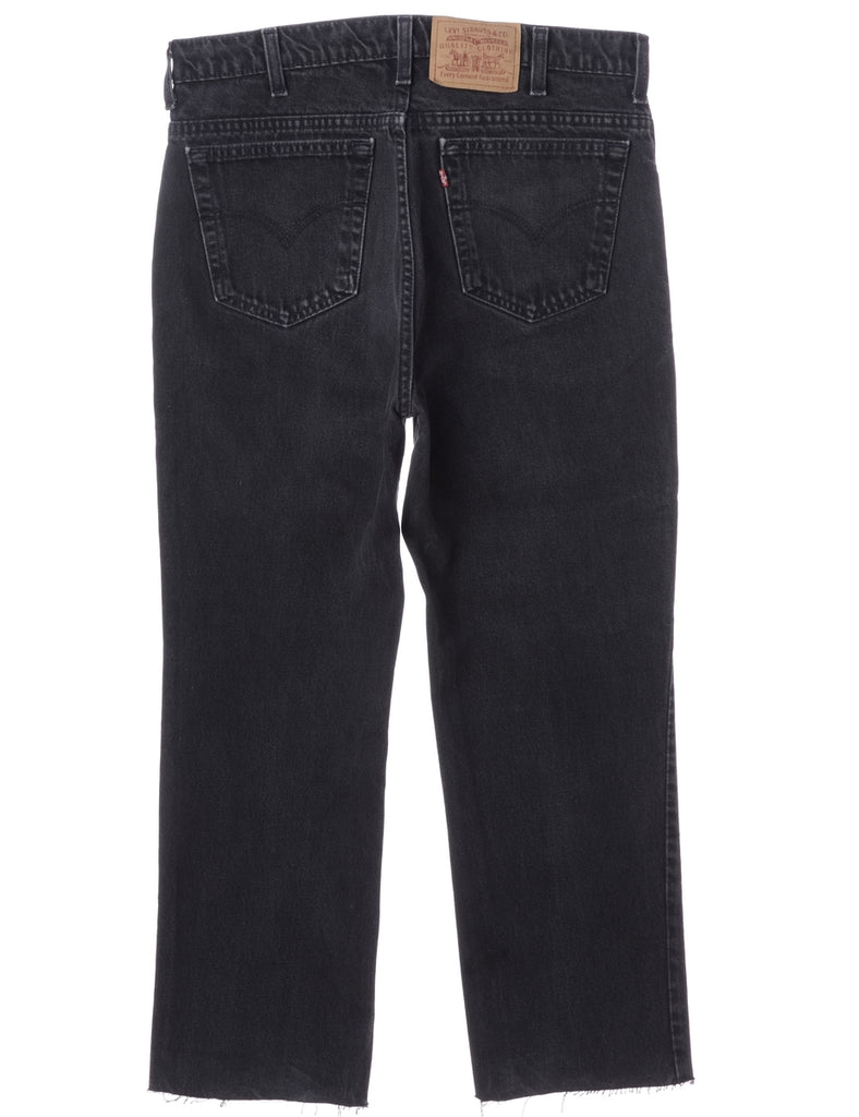 Label Black Cropped Jeans - Jeans - Beyond Retro