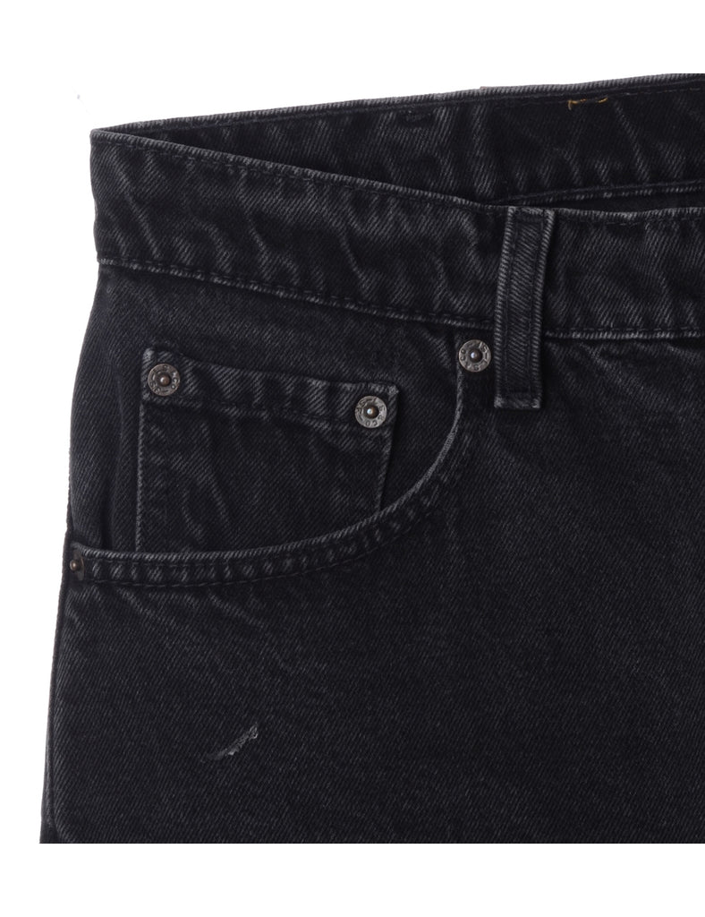 Label Black Cropped Jeans - Jeans - Beyond Retro
