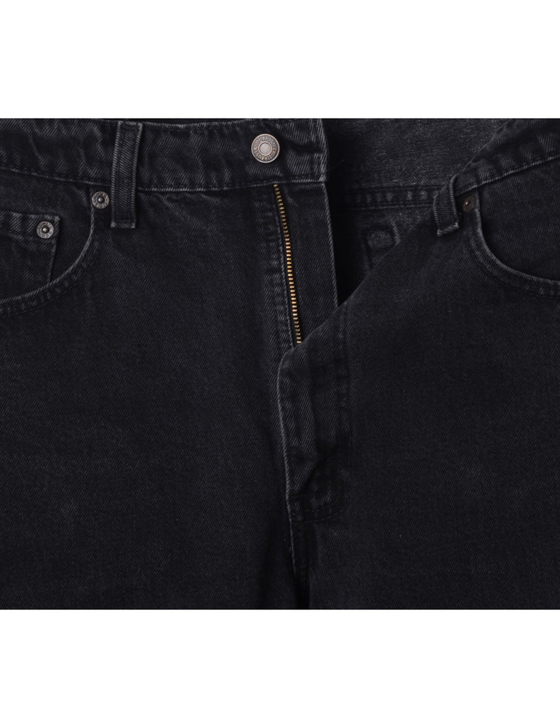 Label Black Cropped Jeans - Jeans - Beyond Retro