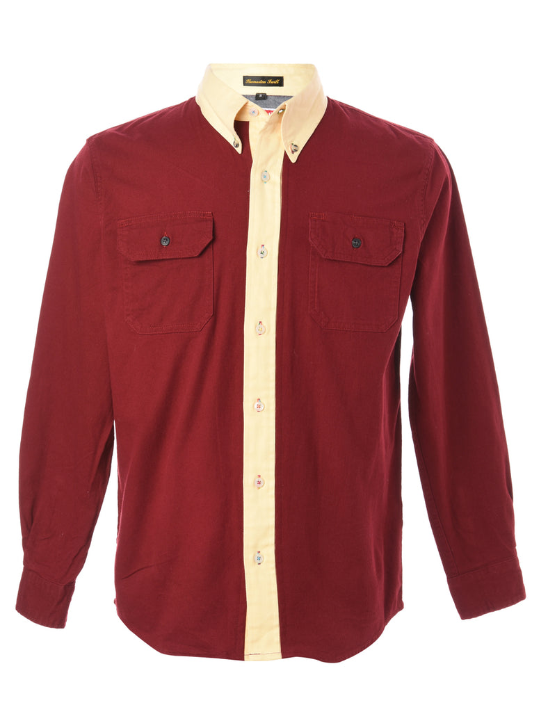 Beyond Retro Label Label Brad Contrast Plaque Shirt