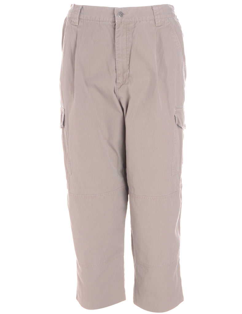 Beyond Retro Label Label Brown Cropped Cargo Trousers