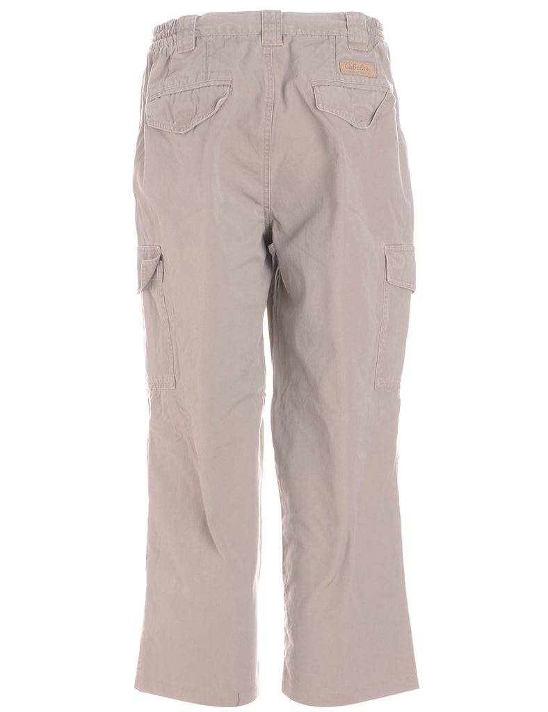 Beyond Retro Label Label Brown Cropped Cargo Trousers