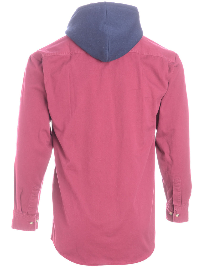 Beyond Retro Label Label Burgundy Theo Hooded Shirt