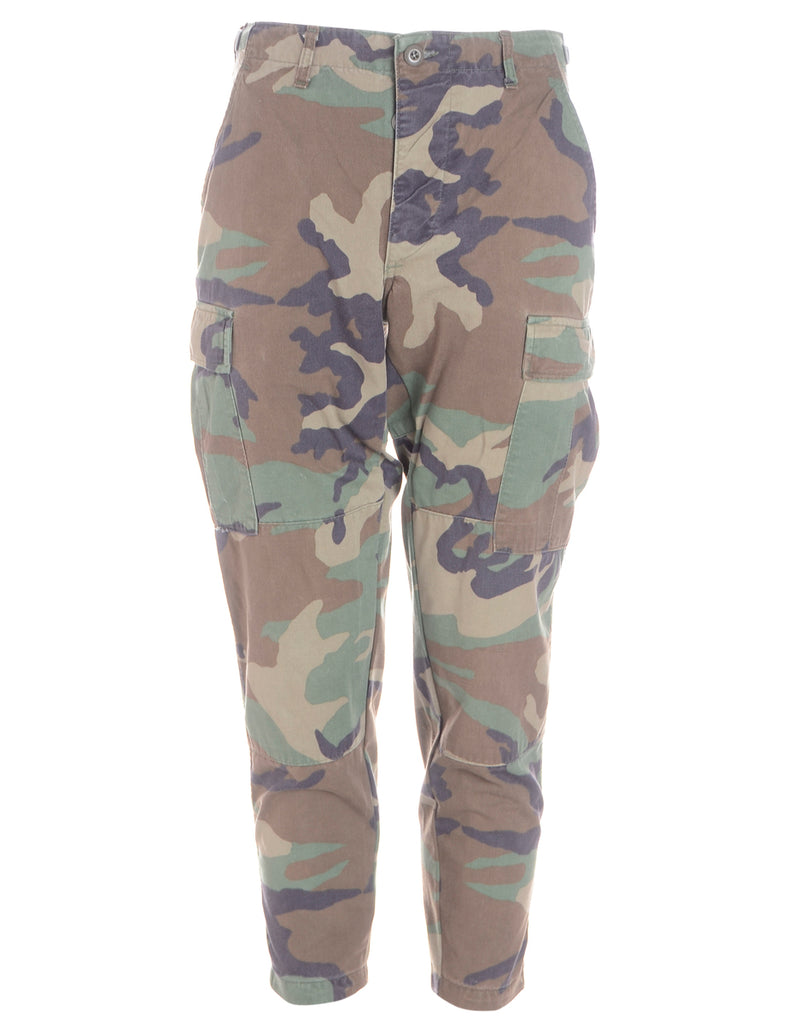 Beyond Retro Label Label Cropped Jacob Tapered Army Trousers
