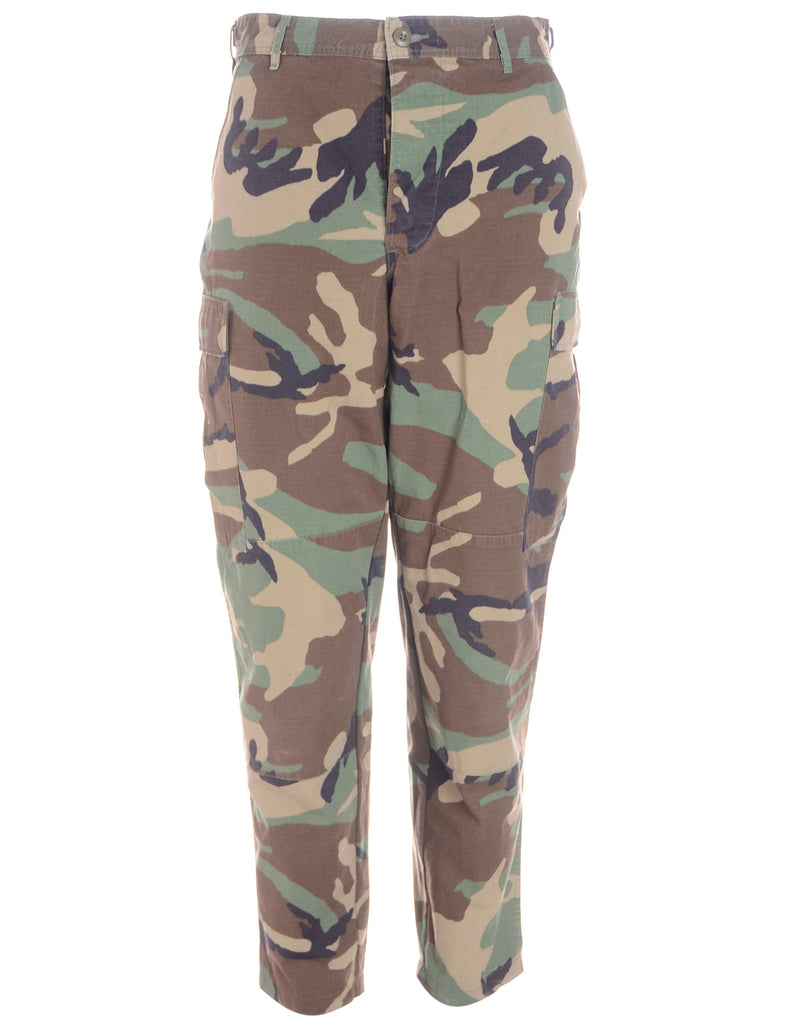 Beyond Retro Label Label Cropped Jacob Tapered Army Trousers
