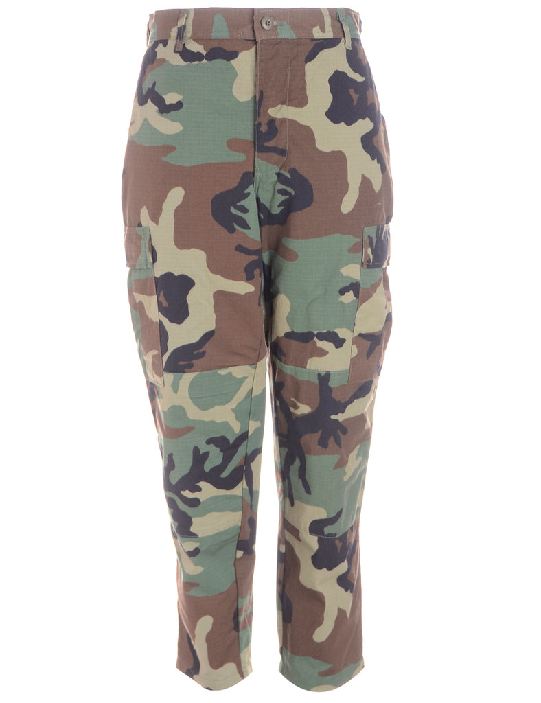 Beyond Retro Label Label Cropped Jacob Tapered Army Trousers