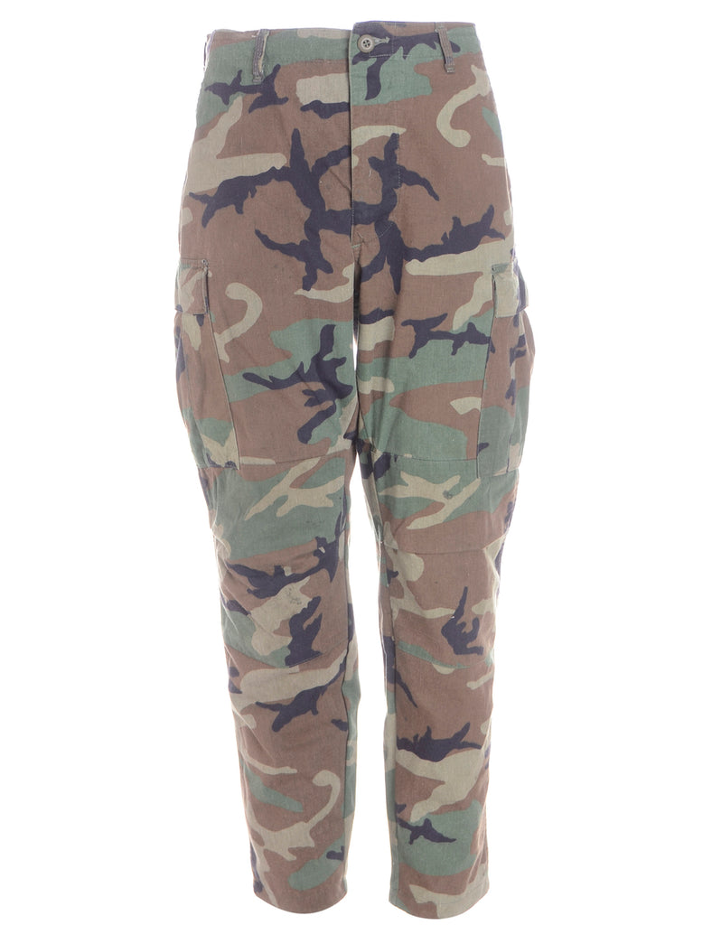 Beyond Retro Label Label Cropped Jacob Tapered Army Trousers