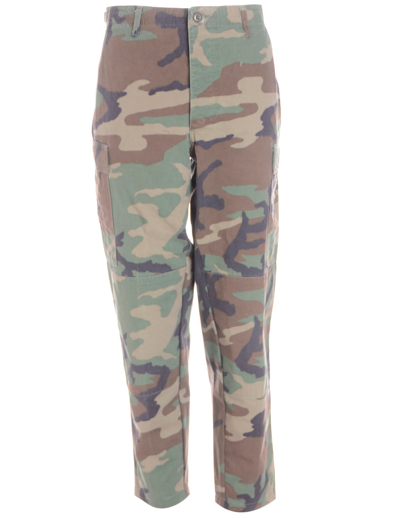 Beyond Retro Label Label Cropped Jacob Tapered Army Trousers