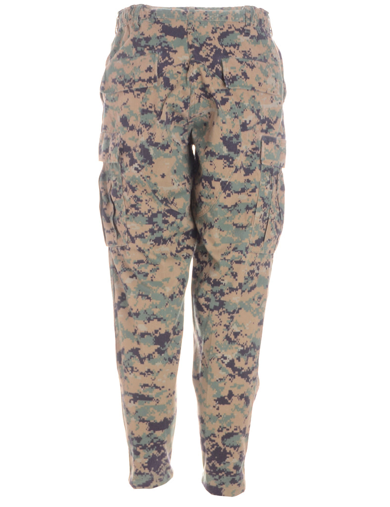 Beyond Retro Label Label Cropped Jacob Tapered Army Trousers