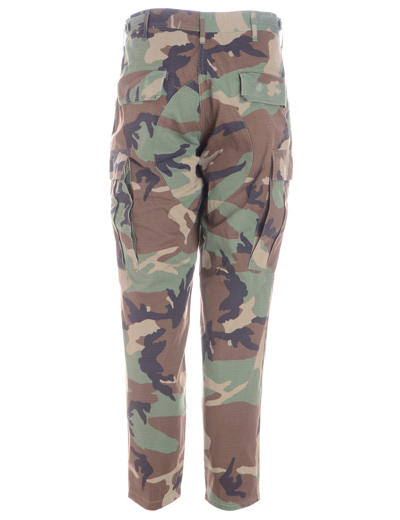 Beyond Retro Label Label Cropped Jacob Tapered Army Trousers