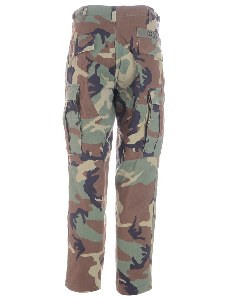 Beyond Retro Label Label Cropped Jacob Tapered Army Trousers