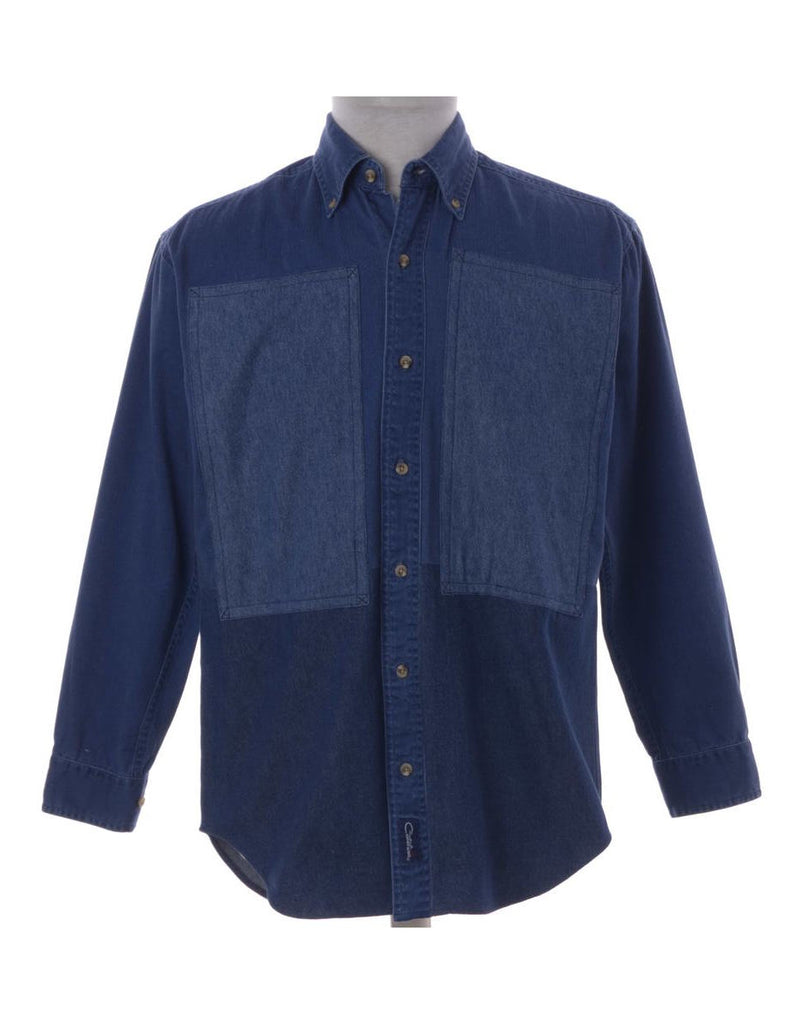 Beyond Retro Label Label Darren Two Tone Denim Shirt