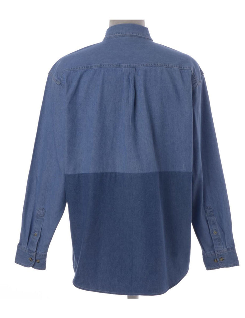 Beyond Retro Label Label Darren Two Tone Denim Shirt