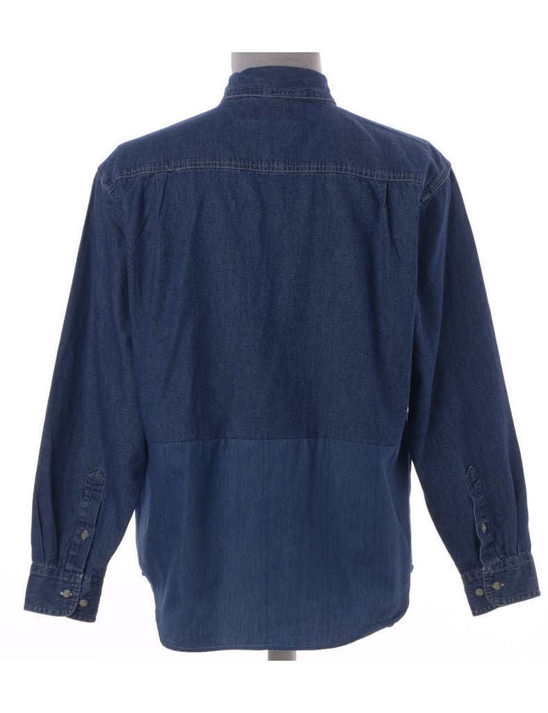 Beyond Retro Label Label Darren Two Tone Denim Shirt