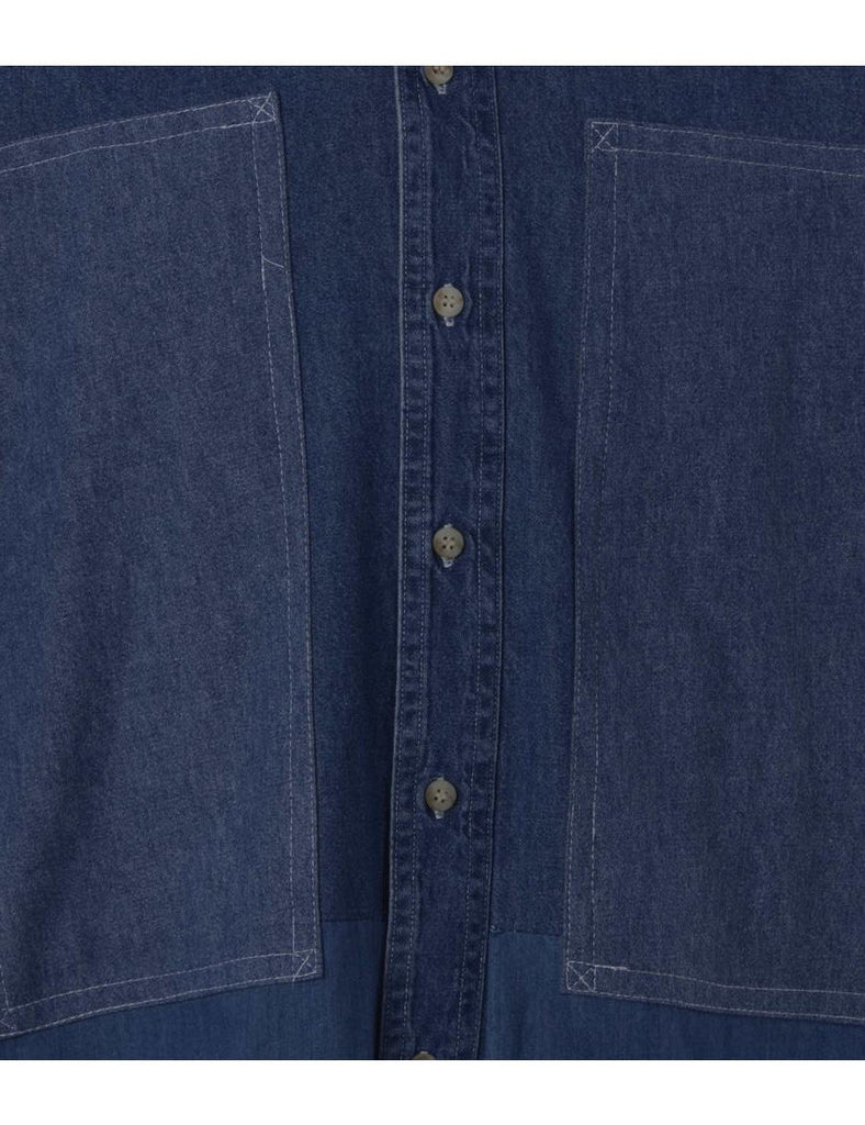 Beyond Retro Label Label Darren Two Tone Denim Shirt