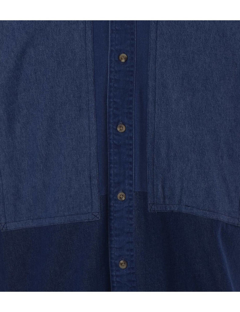 Beyond Retro Label Label Darren Two Tone Denim Shirt