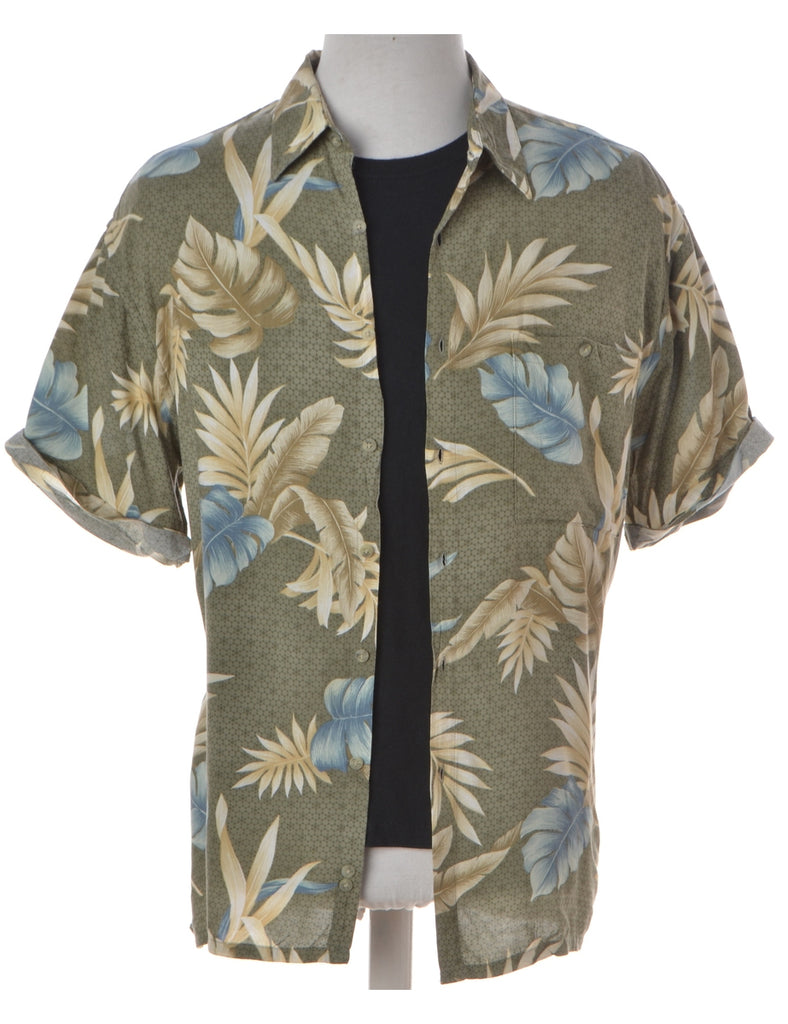 Beyond Retro Label Label Foliage Print Hawaiian Shirt