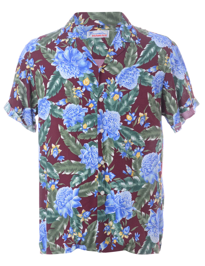 Beyond Retro Label Label Harvey Roll Sleeve Hawaiian Shirt