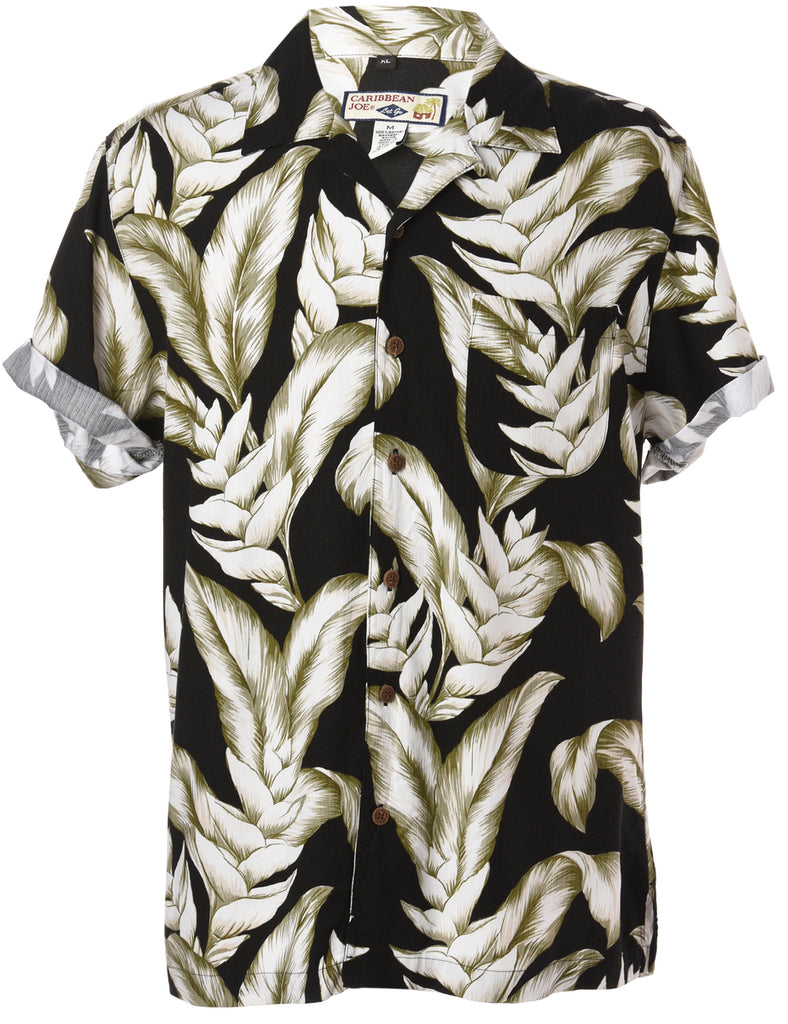 Beyond Retro Label Label Harvey Roll Sleeve Hawaiian Shirt