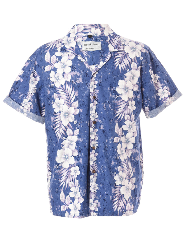 Beyond Retro Label Label Harvey Roll Sleeve Hawaiian Shirt