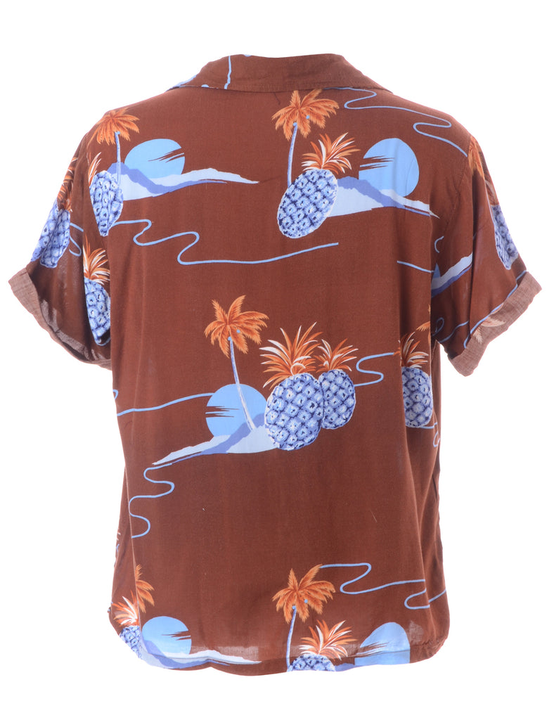 Beyond Retro Label Label Harvey Roll Sleeve Hawaiian Shirt