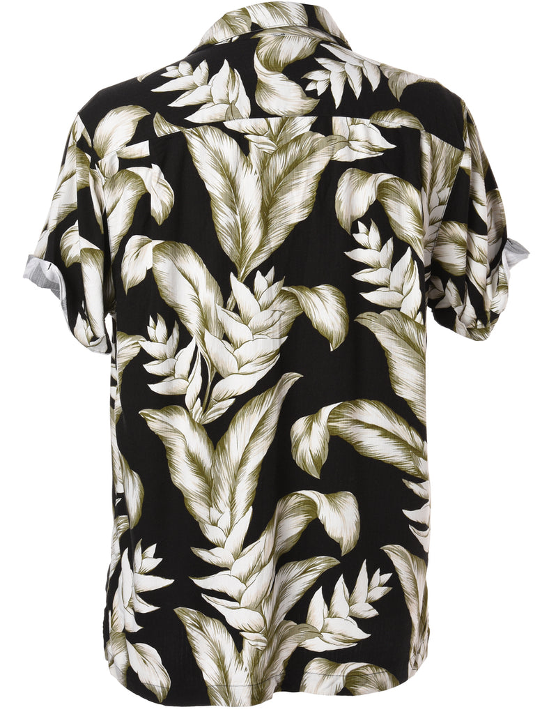 Beyond Retro Label Label Harvey Roll Sleeve Hawaiian Shirt