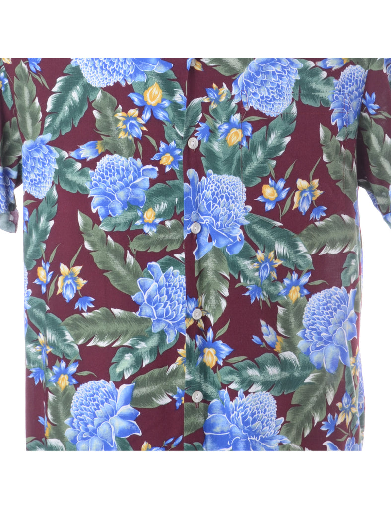 Beyond Retro Label Label Harvey Roll Sleeve Hawaiian Shirt